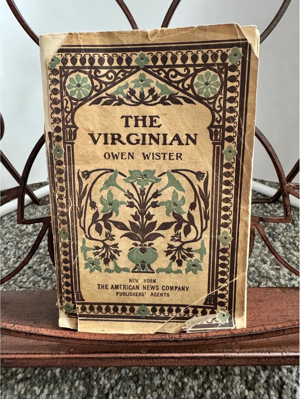 The Virginian by Owen Wister - 1904 Vintage Hardcover Classic Western Novel